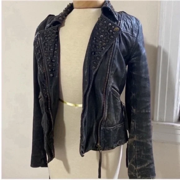 All saints leather jacket - Picture 10 of 12